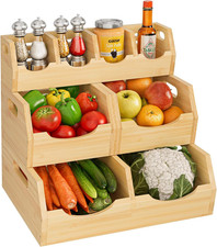 Cesto Di Frutta in Legno a 3