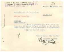 Raro Documento Banca Napoli
