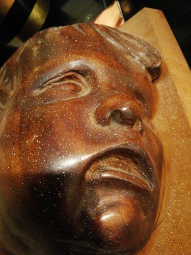 Antica scultura lignea testa - lignea,,