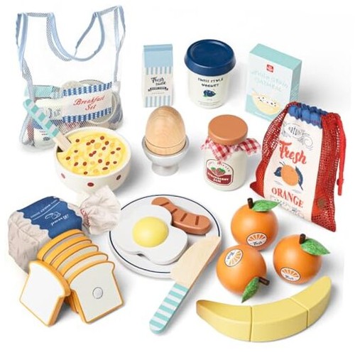 Set alimenti gioco legno - set,