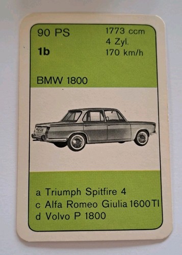 Bmw 1800 scheda singola - -,
