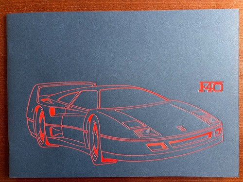 Cartella originale ferrari f40 - cartella,