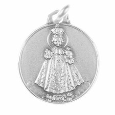 Medaglia d'argento di Gesù Bambino di Praga