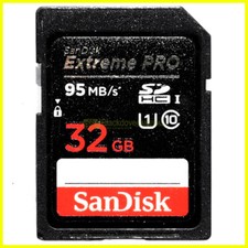 Scheda Secur Digital Sandisk Extreme Pro SDHC 95 Mb/s 32Gb Class 10. SD.