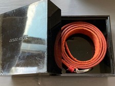 Cintura donna Giorgio Armani pelle rossa fibbia canna di fucile 1"W x40"L (M) scatola laccata