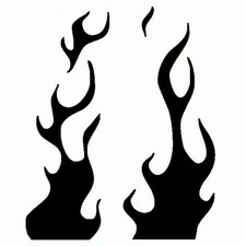 Tribal Flames - Adesivo PreSpaziato - Black - 20cm