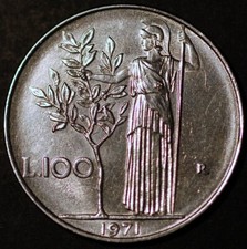 Italy 100 Lire 1971 KM# 96