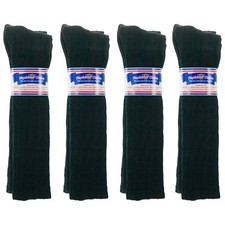 12 PAIR KNEE HIGH BLACK