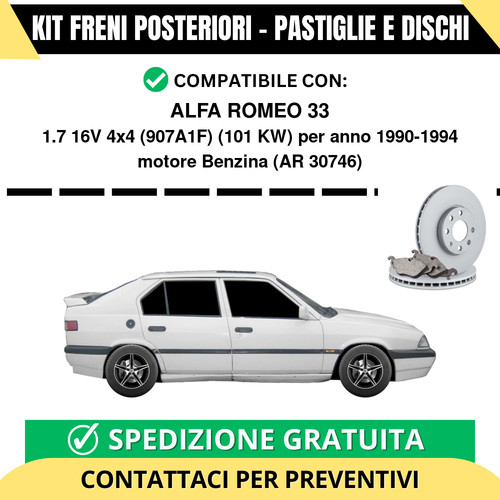 Kit freni posteriori - kit,
