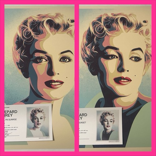 Shepard fairey marilyn sunrise - shepard,