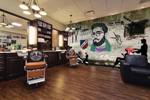 Carta parati art barber - parati,