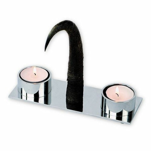 Candeliere con vero corno - , di