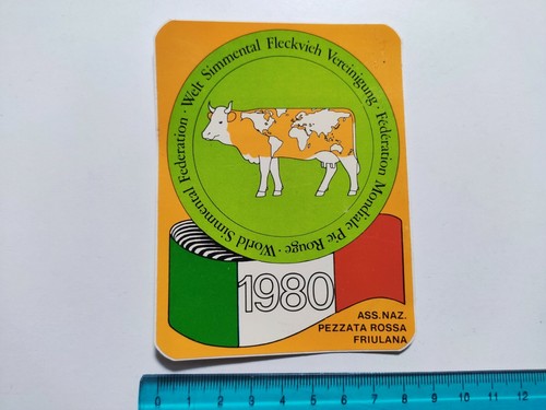 Adesivo pezzata rossa friulana - adesivo,