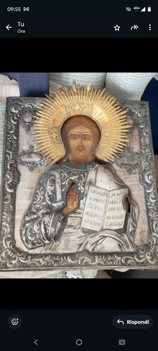 Icona russa antica cristo - icona,