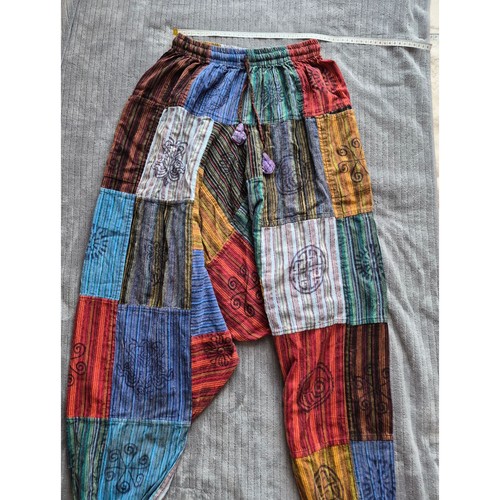 Pantaloni harem patchwork uomo