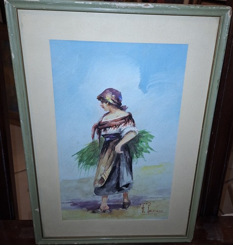 Acquarello antico firmato - antico,