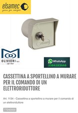 Selettore A Chiave Corazzato 1134 ELSAMEC Cassettina Per Serrande Con Pulsate
