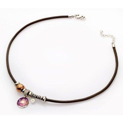 Collana cuoio argento e - in,