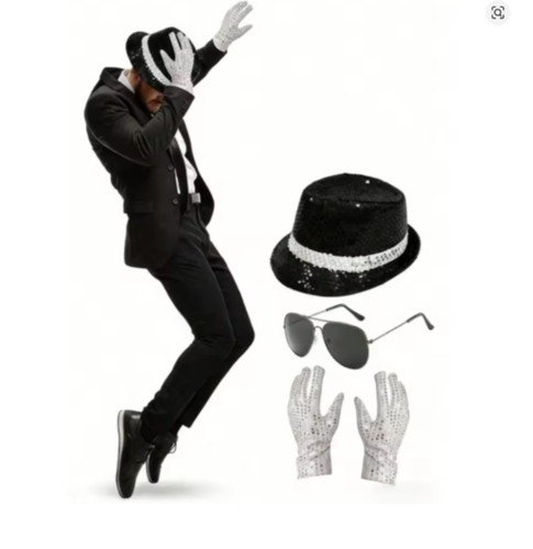 Set accessori costume michael - set,