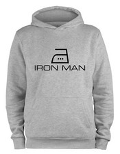 Styletex23 Felpa con Cappuccio Uomo Iron Man Fun, Maratona Triathlon