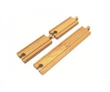 Hjdt 003 Binari Dritti Corti Per Trenini In Legno 11 Cm 4pz Lima