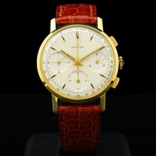Zenith Tricompax Chronograph 60s 18 kt  gold  manual Z146HP serviced
