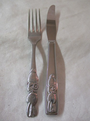 Coltello forchetta vintage - e,