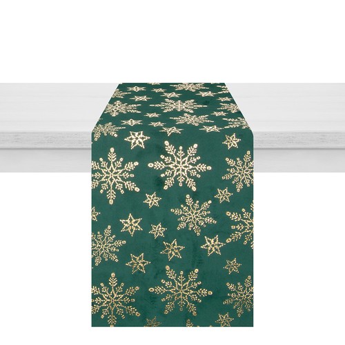 Runner natalizio verde - , fiocchi