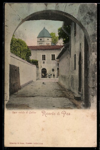 Cartolina pisa casa natale - pisa,,
