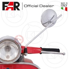SPECCHIO RETROVISORE SINISTRO CROMATO REGOLABILE per VESPA 125 ET3 PRIMAVERA 