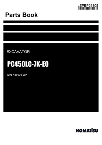 Komatsu pc450lc manuale - komatsu, pc450lc-7k-e0
