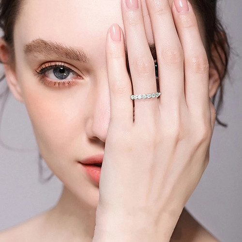 Anello mezza eternità ct - mezza, 0,7