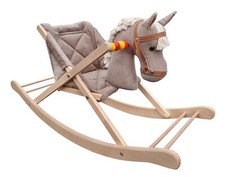 Solido cavallino-seggiolina a dondolo per bambini da 18 mesi con solide maniglie