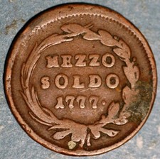 1777 Mezzo Soldo Lombardo