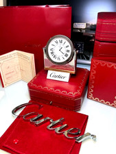 *** Cartier Pendulette Ronde scatola orologio da tavolo / scrivania / libretto condizioni rare***