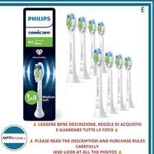 PHILIPS Sonicare W2 Optimal White – Set 8 testine originali bianche HX6068/87