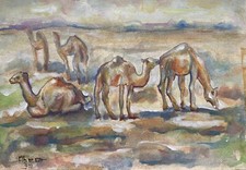 Acquerello Paesaggio Con