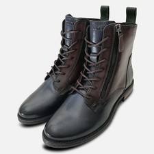 Stivali blu navy marrone e