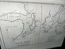 CARTA MARINA VINTAGE / MAPPA NAUTICA 1971 - Balta Sound / Ura Firth - Da incorniciare?