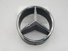 Targhetta scritta logo fregio emblema Mercedes 195 mm plastica e metallo d'epoca