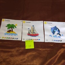 Quadro Ricamato Con Le PERLINE  TEMA MARE 