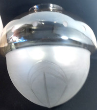 PARALUME IN VETRO FUME' TRASPARENTE  E  BIANCO SATINATO- VINTAGE- STILE RETRO'