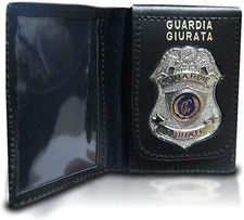 Portafoglio Portadocumenti con Placca Guardia Giurata Vigilanza Privata 1WD27 