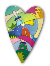 Cuore colorato Pop Art di
