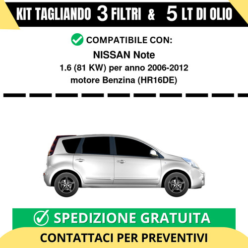 Tagliando per nissan note - per,