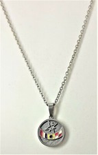 Collana uomo in acciaio con pendente rosa dei venti Cloe C386