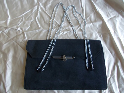 Pochette camoscio blu - in, con