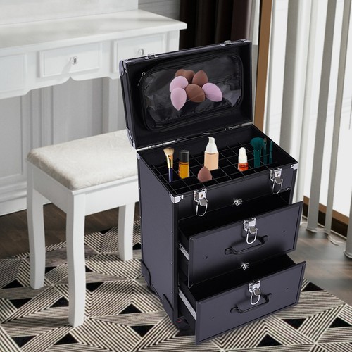 Rolling makeup case large - case,