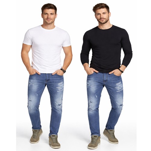 Jeans uomo denim pantaloni - jeans,