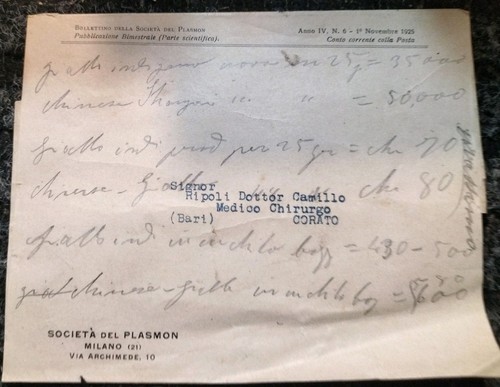 Corato 1925 dott sig ripoli - corato,